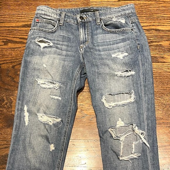 Women's Easy High Water Distressed Denim Joes Jeans Size 25 - Picture 2 of 7